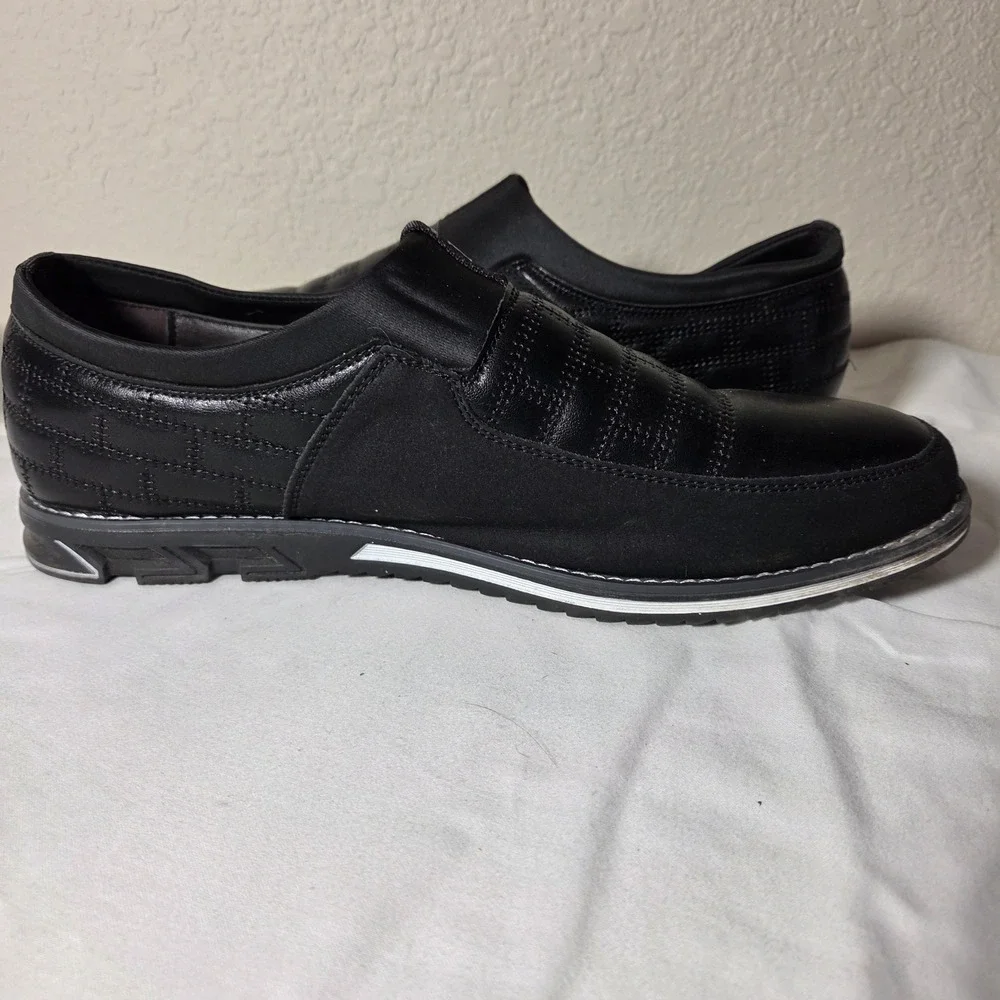 Cosidram Mens Black Slip On Loafers Casual Sport Shoes CN47 S1595